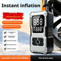 Compresseur de gonflage de pneus sans fil portable 150 PSI avec jauge numérique, arrêt automatique, gonflage rapide, lumière d'urgence, ABS