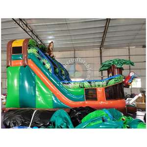 Château gonflable géant en PVC sur le thème de <span class=keywords><strong>la</strong></span> forêt AIER avec toboggan pour les locations de fêtes pour enfants - Product Image 3