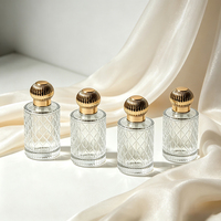 Flacon vide de luxe transparent 30ml 50ml pour soins de la peau, cosmétiques, parfums – Flacon pulvérisateur en verre à fine brume avec couvercle