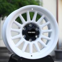 Jantes tout-terrain forgées sur mesure TITAN FORCE 17x9 18x9 pouces 6x135 6x139.7, finition blanc brillant, pour Toyota Tacoma 4Runner FJ f150.