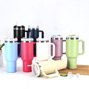 Vaso <span class=keywords><strong>de</strong></span> acero inoxidable para coche <span class=keywords><strong>de</strong></span> <span class=keywords><strong>camping</strong></span> al aire libre <span class=keywords><strong>de</strong></span> 40oz con asa y taza <span class=keywords><strong>de</strong></span> viaje aislada con pajita para bebidas frías y calientes para uso en coche - Product Image 2