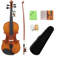 Vente en gros d'usine OEM Aston Villa AV-03 pleine grandeur débutant jouant de l'épicéa en bois massif érable motif tigre artisanat violon brillant