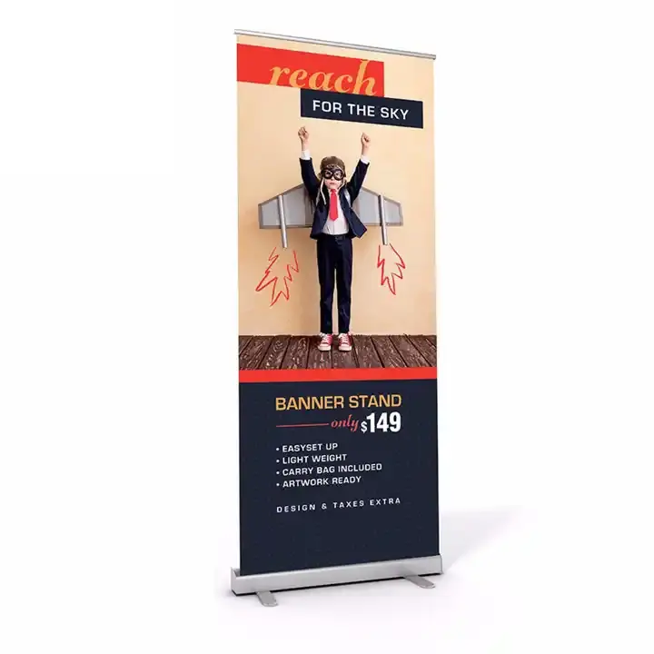 Roll Up Staande Banner Draagbare Digitale Print Reclame Intrekbare Banner Met Aluminium Standaard