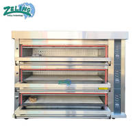Horno de Panadería Profesional Nuevo de 3 Niveles y 12 Bandejas, Digital, a Gas y Vapor, con Fermentadora para Hornear Pan, Pasteles y Pizza