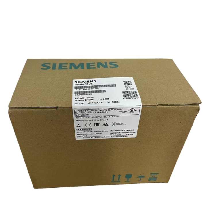 Siemens 1.5KW 1AC 230V no Filter 6SL3210-5BB21-5UV1 SINAMICS V20 Frequency Converter thumbnail-2