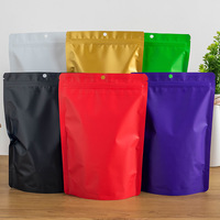 Sacs en Mylar avec fenêtre, petit Sachet noir mat à fermeture éclair, avec impression personnalisée, anti-odeur, unités