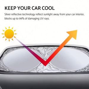 Parasol Plegable para Ventana Delantera de Coche con Logotipo Personalizado, Regalo Promocional para Distribuidores, Parasol de Poliéster para Parabrisas, Venta al Por Mayor - Product Image 2