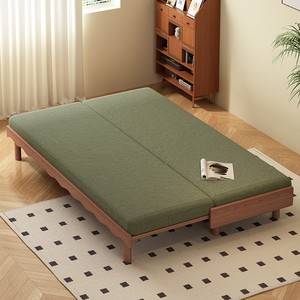 Sofá Cama Plegable Tatami, Cama Deslizante y Telescópica de Madera Encerada Blanca, Multifuncional Telescópica de Doble Uso - Product Image 3