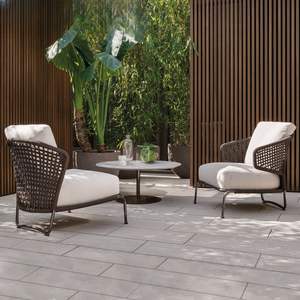 Ensemble <span class=keywords><strong>de</strong></span> sièges d'extérieur <span class=keywords><strong>de</strong></span> luxe moderne AJUNION, ensemble <span class=keywords><strong>de</strong></span> <span class=keywords><strong>salon</strong></span> en métal pour hôtel commercial, villa, ensemble <span class=keywords><strong>de</strong></span> meubles <span class=keywords><strong>de</strong></span> patio à dossier haut et assise basse - Product Image 1