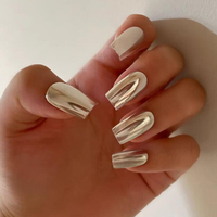 Poudre à ongles miroir argent clair de lune 3 couleurs Poudre à ongles pailletée Chrome 0.5g/Jar Metal Galvanoplastie Effect DIY UV Gel Polish Pigment