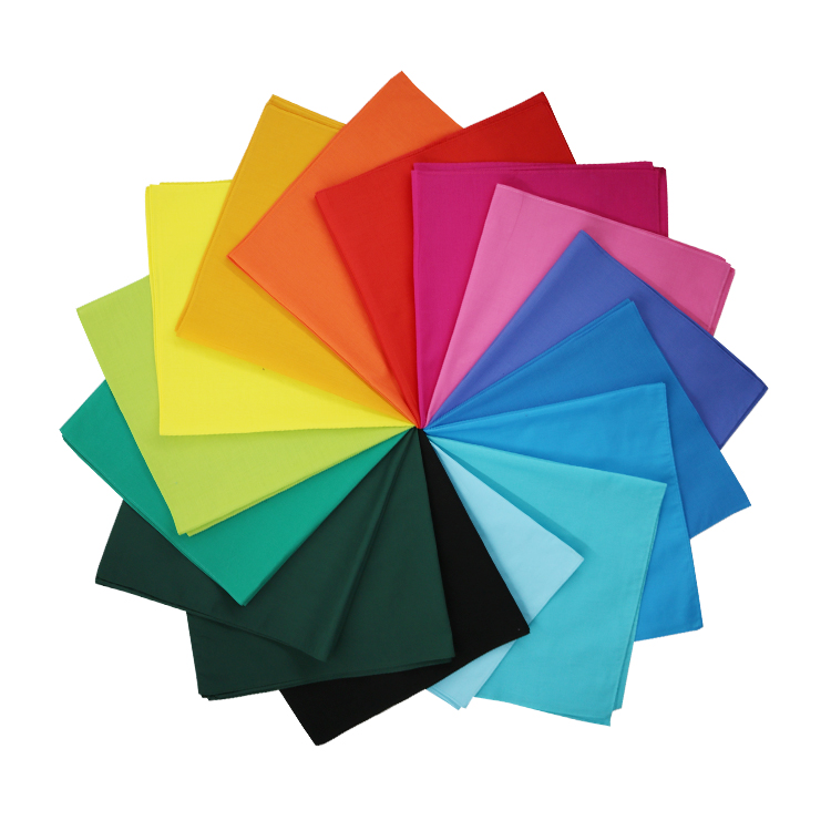 Заводская дешевая однотонная бандана из хлопка, простой платок-бандана, многофункциональные повязки на голову