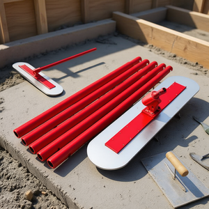 Kit d'outils de finition du béton en acier inoxydable, 48 po x 12 po, avec 4 poignées combinables pour le nivellement du béton - Product Image 2