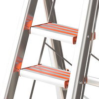 Échelle multifonctionnelle pliable en aluminium épaissi pour la maison, avec main courante, capacité de 150 kg