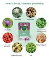 Tisane Détoxifiante au Chardon-Marie, Artichaut et Silymarine – Sachets de Tisane aux Herbes pour le Bien-être du Foie et du Corps, Boissons Saines à la Racine de Pissenlit