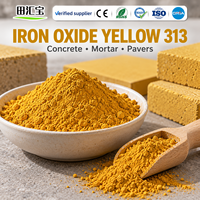 Oxyde de fer jaune 313, pigment inorganique en poudre Fe2O3, 86 % min, pour béton, mortier, pavés, revêtements, plastique et caoutchouc