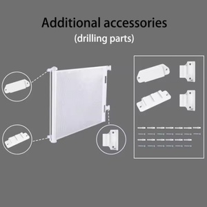 Barrière de sécurité intérieure et extérieure Fournitures pour animaux de compagnie Clôture pour animaux de compagnie Maille rétractable Barrière réglable pour bébé - Product Image 3