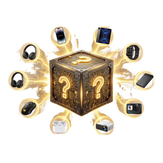 Advanced Electronics Mystery Box with TWS Earphones & Wireless Headphones Blind Box Surprise Gift for Tech Lovers