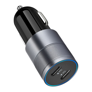 Cargador de coche dual PD de 40W con carga rápida tipo C para estándar estadounidense, mini, negro y gris - Product Image 4