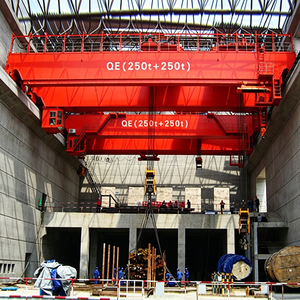 Grue <span class=keywords><strong>à</strong></span> pont <span class=keywords><strong>à</strong></span> double chariot QE <span class=keywords><strong>à</strong></span> bas <span class=keywords><strong>prix</strong></span>, 32 tonnes, 50 tonnes, 80 tonnes, 100 tonnes, 160 tonnes, grue <span class=keywords><strong>à</strong></span> double poutre avec chariot jumeau - Product Image 1