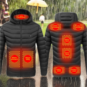 Chaqueta de Plumón Térmica Impermeable con Cierre y Calefacción de 2 Zonas Recargable por USB para Hombre y Mujer, Venta al por Mayor - Product Image 2