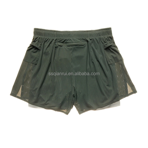 Shorts de sport d'été en polyester pour hommes, double couche, personnalisés par sublimation, multi-poches, pour la course et la gym - Product Image 2