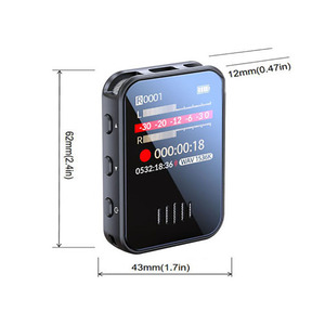 Oem Mini Hidden <span class=keywords><strong>Spy</strong></span> ai ghi âm giọng nói OLED hiển thị Micro <span class=keywords><strong>USB</strong></span> 440mAh 64GB WAV giọng nói kích hoạt bài giảng cuộc họp - Product Image 2