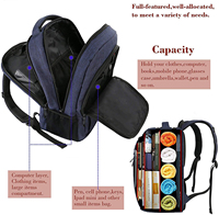 Sac à dos unisexe élégant de style coréen, résistant à l'eau, en polyester Oxford, pour ordinateur portable, design décontracté pour les étudiants et les voyageurs