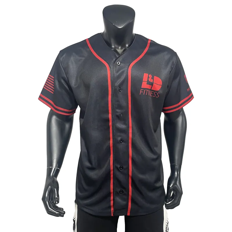 Wholesale Oem Sublimation Plain Blank Vintage Sublimation Black Baseball Jersey