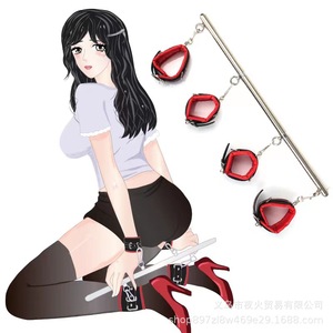 Retractable and detachable handcuffs and leg irons, a unique metal <b>bondage</b> <b>set</b> with stainless steel tubing. - Product Image 1