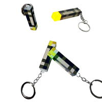 Porte-clés LED My-worlded, pendentif créatif de dessin animé Mine-Craftted, accessoires de jeu, porte-clés LED Mycraft, petits cadeaux, pendentif de sac