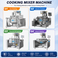 Marmite de cuisson automatique industrielle avec mélangeur, à chaudière à vapeur, à huile thermique et à gaz/électrique, personnalisable, 14 ans d'expérience en usine