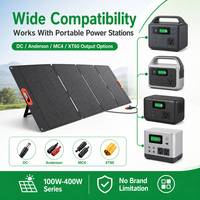 Panneau solaire pliable 100W 18V 36V mono ETFE portable pour camping en extérieur, directement de l'usine (États-Unis/UE), pour les fabricants