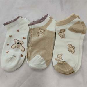 Nuevos calcetines de encaje de algodón elegantes para mujer, estilo fino de verano, con malla, tacón grande, calcetines cortos, medias de boca baja - Product Image 2