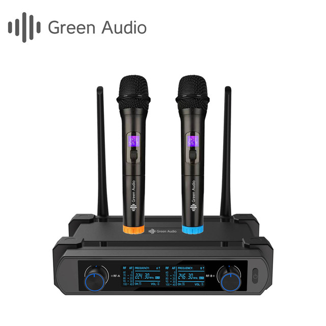 GAW-K24 VHF Dual-channel Wireless Microphone Conference Recording Live Home KTV Portable Mic
