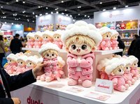 Peluche personnalisée en tissu doux rose pour cadeau promotionnel
