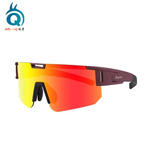 Lunettes d'équitation demi-monture avec logo personnalisé pour l'extérieur lunettes de sport pour le cyclisme lunettes de soleil polarisées pour le vélo