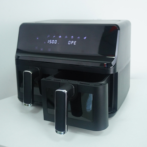 Luxe 9L écran tactile <span class=keywords><strong>Double</strong></span> Air <span class=keywords><strong>friteuse</strong></span> ménage électrique en plastique commande numérique écran LCD <span class=keywords><strong>Double</strong></span> panier carré KA01004 - Product Image 4