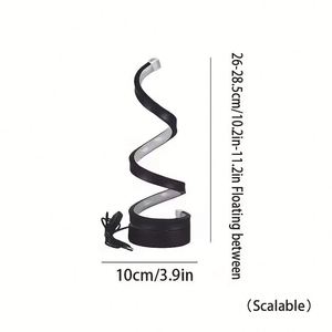 Lampe de table LED spirale moderne à intensité variable pour salon, chambre, bureau - Produit intelligent pour la maison, petites lampes de chevet pour la maison - Product Image 2