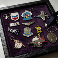 Émail de coulée personnalisé pour divers badges métalliques, épingles en émail dur (chevron, avion, dessin animé, abeille), collection de souvenirs