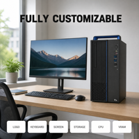 Ordinateur de bureau personnalisable ODM Hygon 3350 8 cœurs 3,0 GHz 8 Go 512 Go 2HVESSD Carte graphique 2 Go Écran 23,8 pouces Ensemble complet USB Clavier Souris
