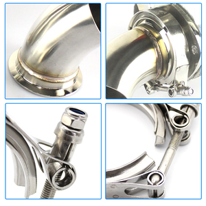 Collier de serrage en <span class=keywords><strong>V</strong></span> universel en acier inoxydable pour échappement avec brides mâles et femelles en fer pour systèmes d'échappement, tuyaux de 51/57/63/76/89/102 MM - Product Image 4