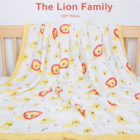 Couverture d'emmaillotage pour bébé en mousseline 120*150cm, 6 couches, motif animal rectangulaire, pour la maison, la salle de bain et les nourrissons