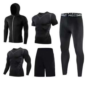 Conjunto Deportivo de Cinco Piezas de Secado Rápido para Hombre, para Baloncesto, Running y Entrenamiento, Talla XXL con Logotipo en la Cintura - Product Image 4