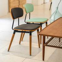 Chaises en fer industriel moderne et résistant, style nordique, en bois massif, pour café, Restaurant, vente en gros