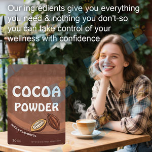 SUNI OEM ODM Marque privée Poudre de <span class=keywords><strong>cacao</strong></span> biologique <span class=keywords><strong>non</strong></span> sucrée Sans sucre Halal Vegan Jus de <span class=keywords><strong>cacao</strong></span> en poudre Bande pour boisson - Product Image 4