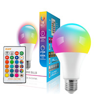 2025 Ampoule LED de couleur changeante intelligente 9W 12W 15W RGB Tuya 15w Ampoule intelligente E27 E26 B22 Ampoule LED intelligente