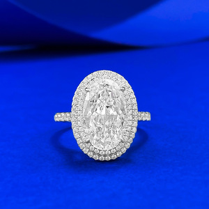 Nuevo S925 Plata <span class=keywords><strong>Diamante</strong></span> de alto carbono 8*<span class=keywords><strong>13</strong></span> Delgado Pigeon Protein Diamond Moda Anillo versátil Anillo Joyería de boda - Product Image 1