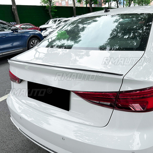 สปอยเลอร์หลังสำหรับ Audi A3 S3 8V Sedan ปี 2014-2020 สีดำเงา/ลายคาร์บอน ปีกหลังติดฝากระโปรงท้าย  พร้อมลิ้นกันชนหลัง - Product Image 5
