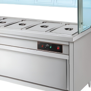 Commercial 6-<b>Pans</b> Buffet Warmer Table 304 Stainless Steel Food Bain Marie for Hotel Premium 304 Stainless Steel Constructed With - Product Image 3