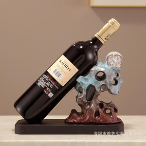 Ornement créatif de casier à vin de résine pour l'entrée de salon Plateau à vin intemporel pour la pendaison de crémaillère et les cadeaux d'ouverture - Product Image 2